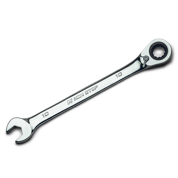 Non Stop Auto Tools 10mm Ultrafine 120Tooth Reversible Ratcheting Combination Wrench - NS71010