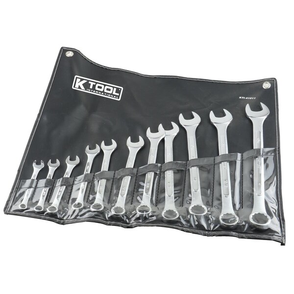 K-Tool International Raised Panel SAE Combo Wrench Set, 11 pcs - KTI-41011