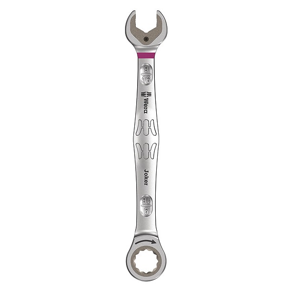 Wera Ratcheting Wrench, Head Size 9/16 in. - 05073284001