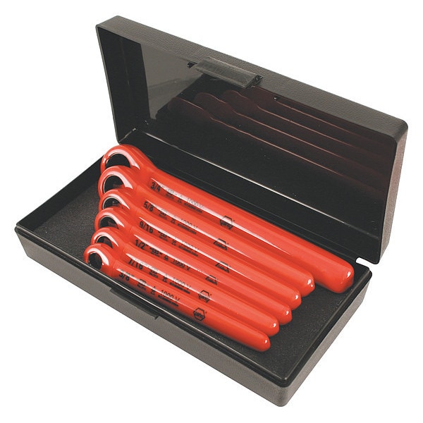 Wiha Insulatd Box Wrench Set, 3/8" to 3/4", 6pc - 21391