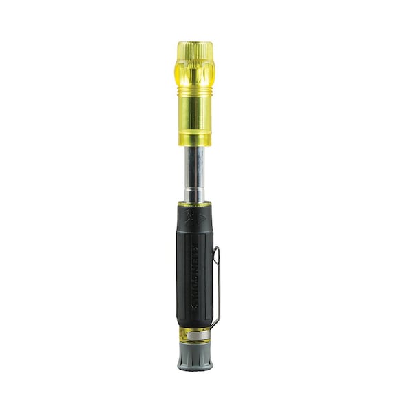 Klein Tools Multi-Bit Electronics Pocket Screwdriver, SAE, 4-In-1 #0, #00, 1/8 in, 3/32 in, 6 1/2 in L - 32614