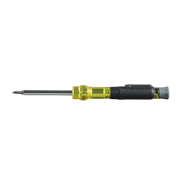 Klein Tools Multi-Bit Electronics Pocket Screwdriver, SAE, 4-In-1 #0, #00, 1/8 in, 3/32 in, 6 1/2 in L - 32614