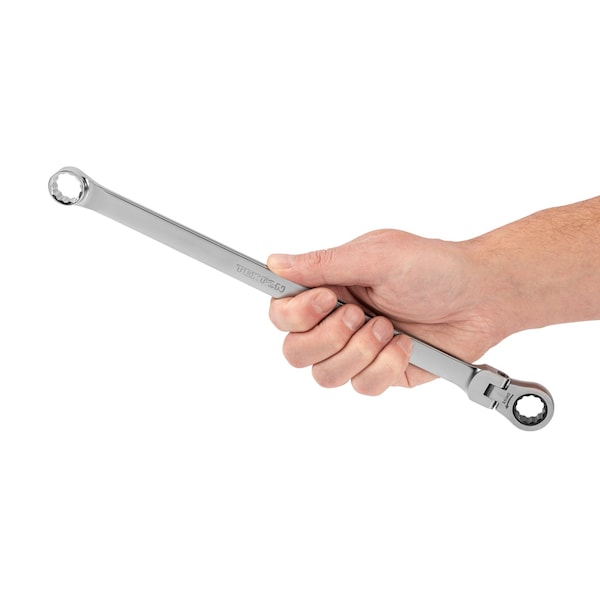 Tekton 15 mm Long Fixed/Flex Head 12-Point Ratcheting Box End Wrench - WRB35415