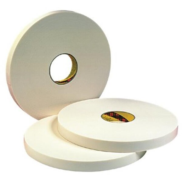 3M Cinta de espuma de uretano de doble cara 4016 de 3M Industrial 1 pulgada x 36 yardas - 405-021200-06455