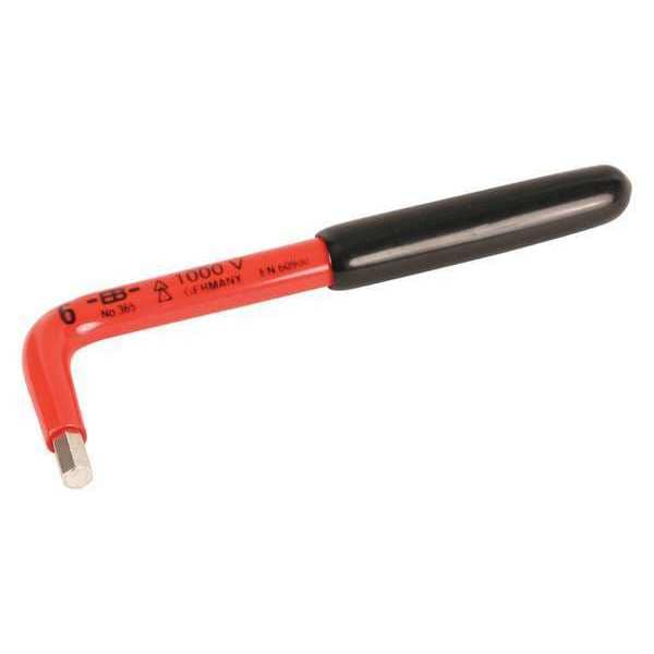 Wiha Metric Plain Hex Key, 1.5 mm Tip Size, 3 57/64 in Long, 0.5 mm Short - 13650
