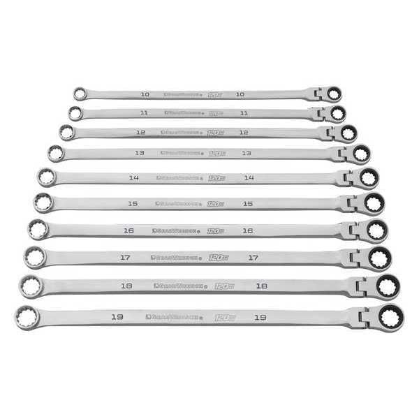 Gearwrench 10 Piece 120XP Universal Spline XL Flex Head GearBox Ratcheting Metric Wrench Set - 86126