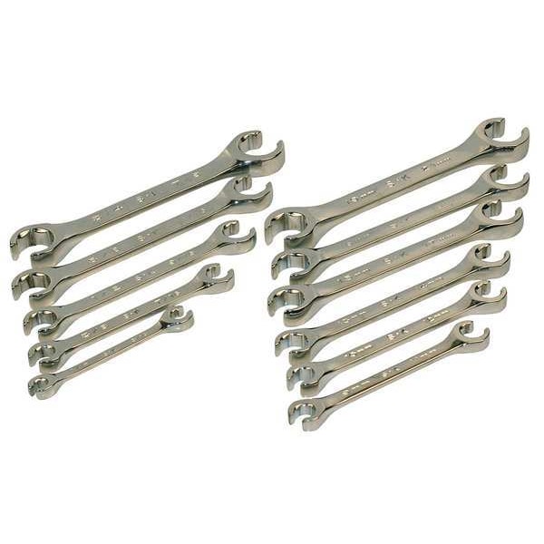 Sk Professional Tools Flare Nut Wrench Set, 11 Pieces, 6 Pts - 371