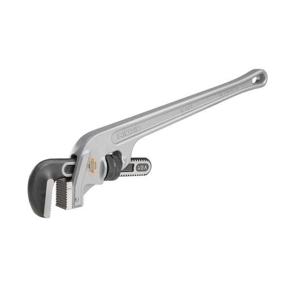 Ridgid 18" Aluminum End Pipe Wrench, 2-1/2" Pipe Capacity - 90122
