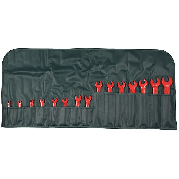 Wiha Insulated Open End Wrench Set, 6-24mm, 15 Pc - 20091