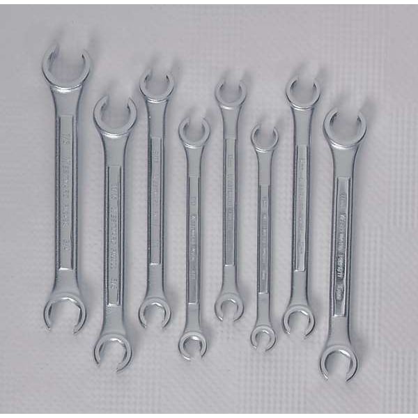 Westward Flare Nut Wrench Set, 8 Pieces, 6 Pts - 4YR29