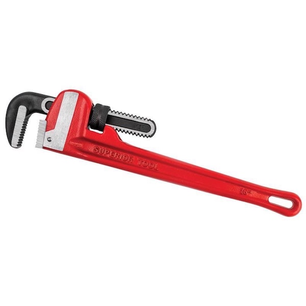 Superior Tool Superior Tool Pro-Line 2-1/2 in. Heavy Duty Pipe Wrench Red 1 pc - 2818