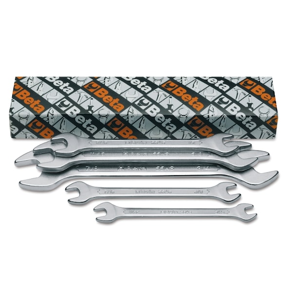 Beta 55 Series Set of 5 Double End Open End Wrenches, SAE - 000550290
