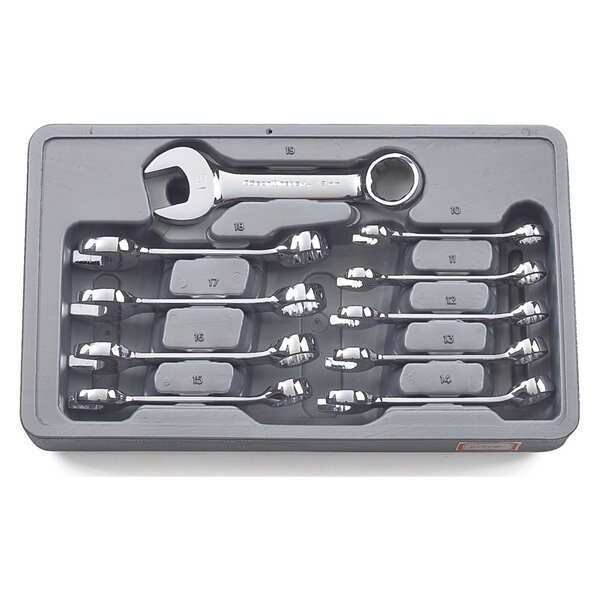 Gearwrench 10 Piece 12 Point Stubby Combination Metric Wrench Set - 81904
