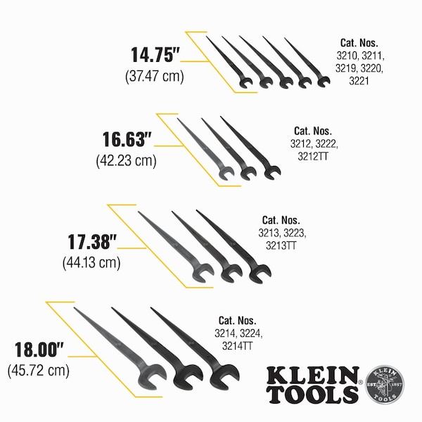 Klein Tools Spud Wrench 1-1/4-Inch Nominal Opening for Heavy Nut - 3212