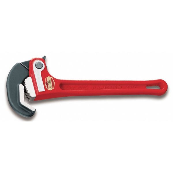 Ridgid 10" Heavy-Duty RapidGrip Wrench, 1-1/2" Capacity, Red - 10348