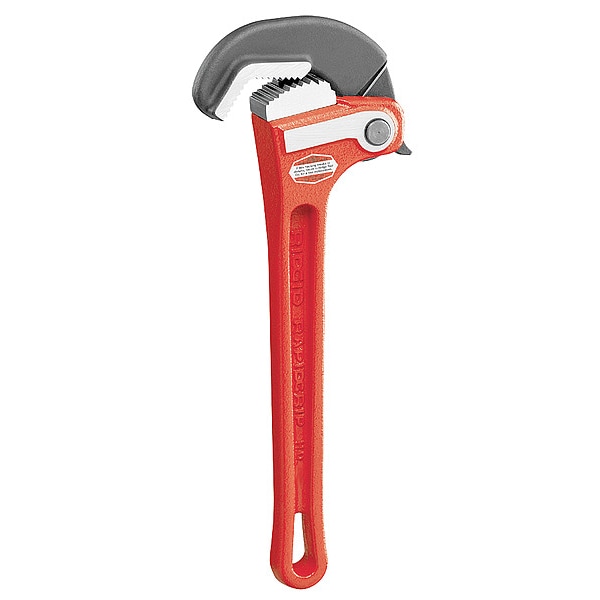 Ridgid 10" Heavy-Duty RapidGrip Wrench, 1-1/2" Capacity, Red - 10348