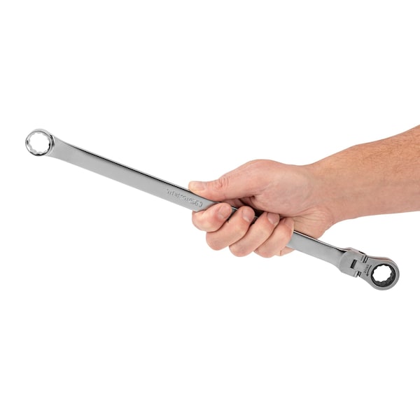 Tekton 17 mm Long Fixed/Flex Head 12-Point Ratcheting Box End Wrench - WRB35417