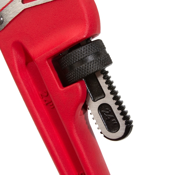 Steelman 24Inch HeavyDuty Cast Iron Straight Handle Pipe Wrench - 60880