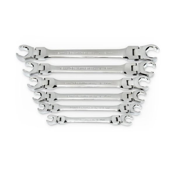 Gearwrench 6 Pc Flex Head Flare Nut Metric Wrench Set - KDT81911D