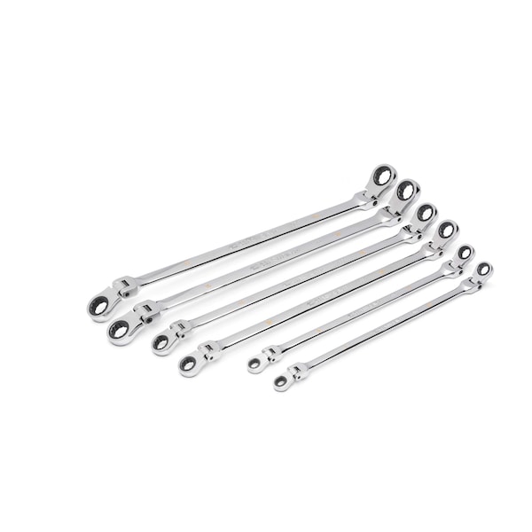 Gearwrench 6 Piece 90-Tooth 12 Point Metric GearBox Double Flex Ratcheting Wrench Set - 86830