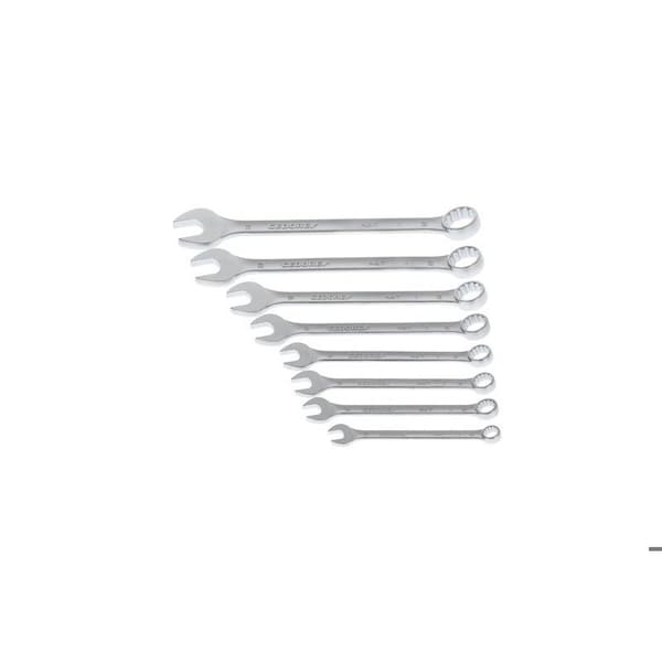 Gedore Combination Wrench Set, 8 pcs., 10-24mm, Wrench Head Sizes: 10mm to 24mm - 7-08
