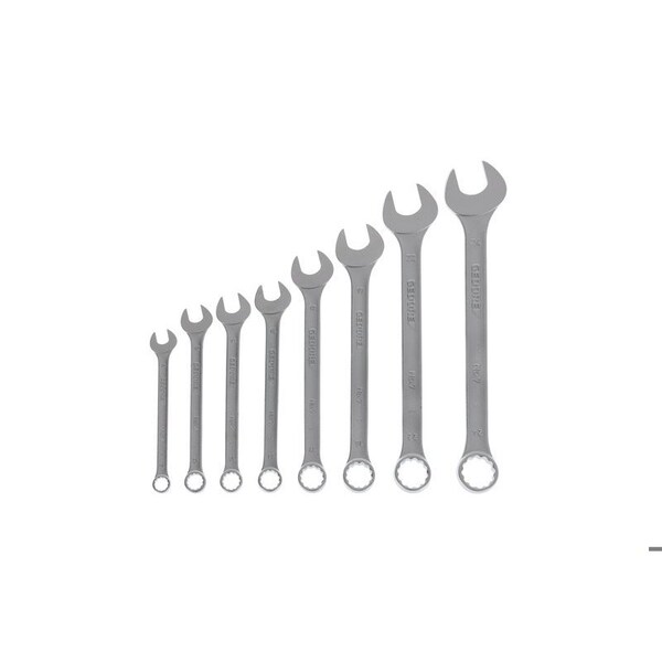 Gedore Combination Wrench Set, 8 pcs., 10-24mm, Wrench Head Sizes: 10mm to 24mm - 7-08