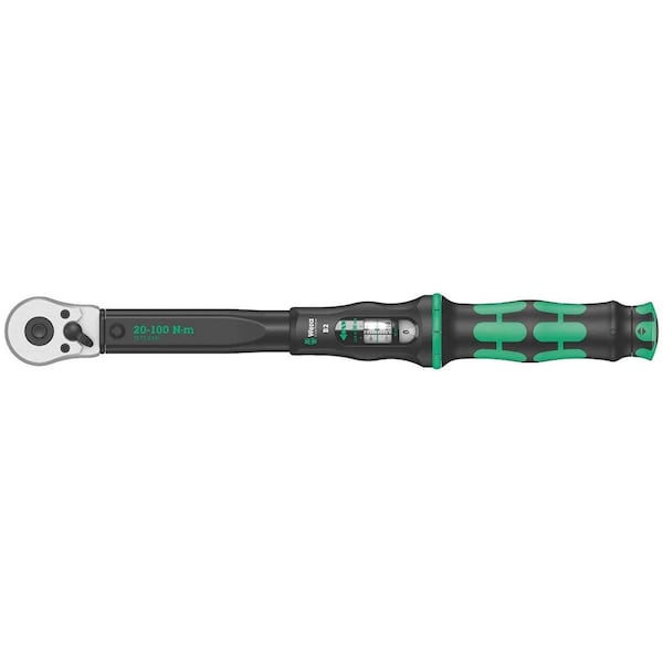 Wera 0.37 in. 20-100 nm Adjustable Torque Wrench with Reversible Ratchet - 5075611001