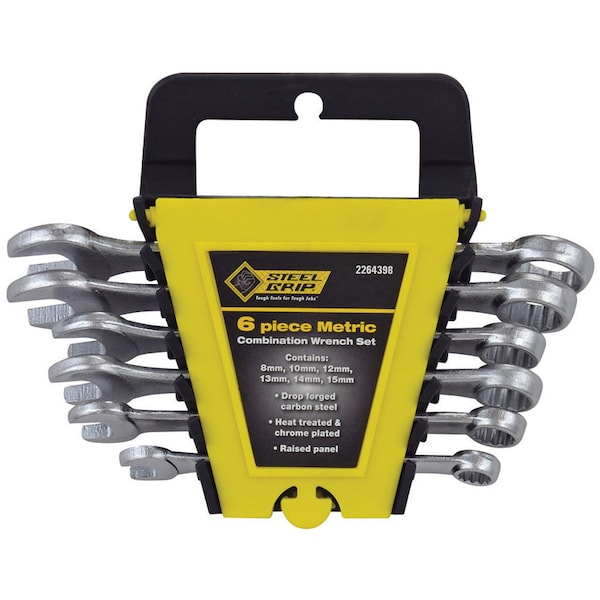 Steel Grip Steel Grip Metric Wrench Set Multiple in. L 6 pc - 2264398