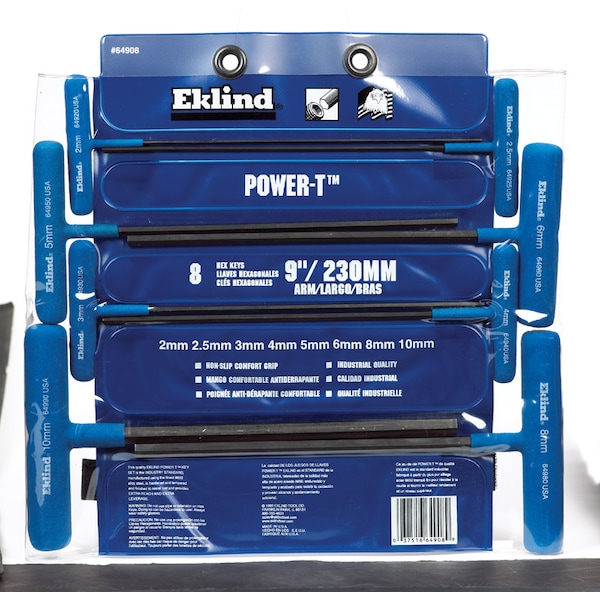 Eklind Eklind Power-T 2-10 mm Metric T-Handle Hex Key Set 8 pc - 64908