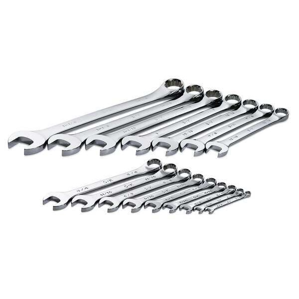 Sk Professional Tools Combo Wrench Set, Chrome, 1/4-1-1/4, 16 Pc - 86014