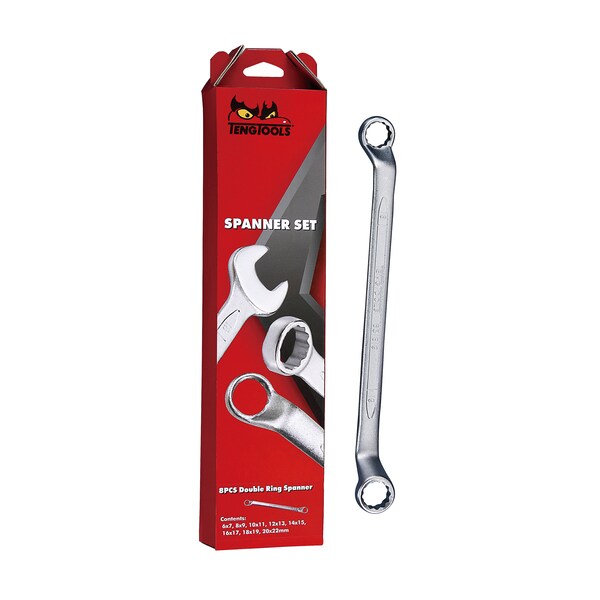 Teng Tools 6311 - 11 Piece Double Ring Wrench Set 6 to 22MM - 6311