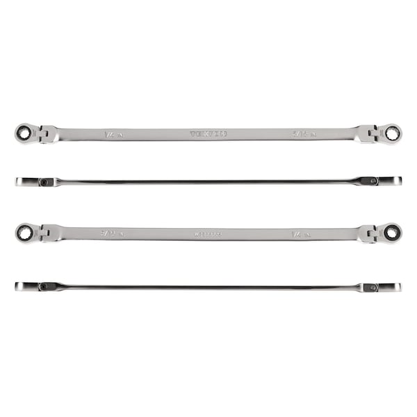 Tekton 1/4 x 5/16 Inch Long Flex Head 12-Point Ratcheting Box End Wrench - WRB36306