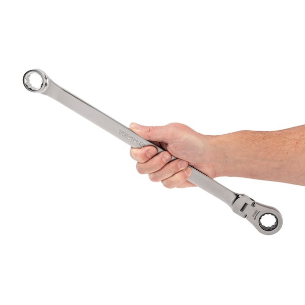 Tekton 21 mm Long Fixed/Flex Head 12-Point Ratcheting Box End Wrench - WRB35421