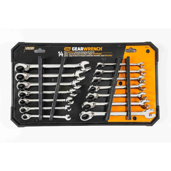 Gearwrench Rev Ratchet Combo, Metric Wrench 14Pc - 85142