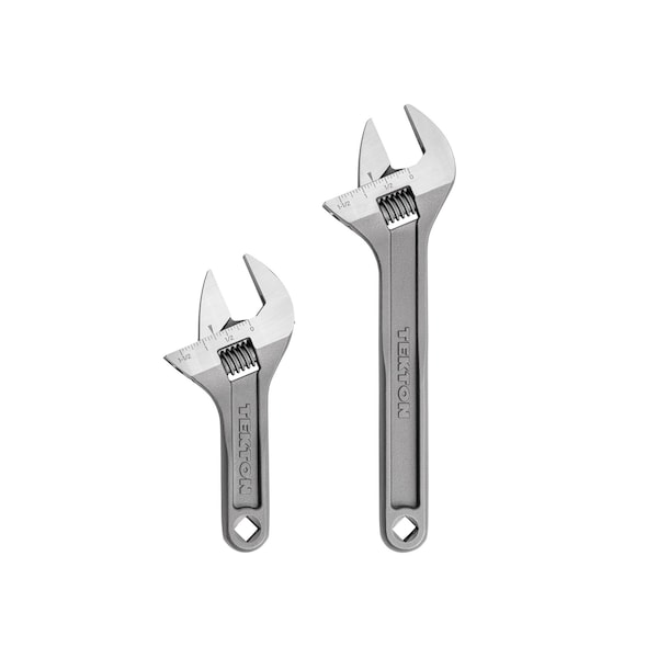 Tekton Adjustable Wrench Set, 2-Piece 6, 9 in. - 1-1/2 in. Jaw Capacity - WSA90000