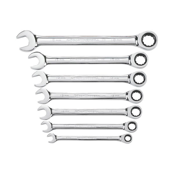 Gearwrench GEARWRENCH 12 Point Metric Ratcheting Combination Wrench Set 7 pc - 9417