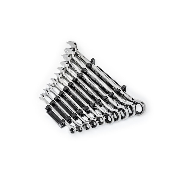Gearwrench 10 Piece 90-Tooth 12 Point SAE Combination Ratcheting Wrench Set - 86958