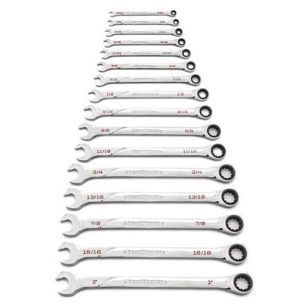 Gearwrench 16 Piece 120XP Universal Spline XL Ratcheting Combination SAE Wrench Set - 86451