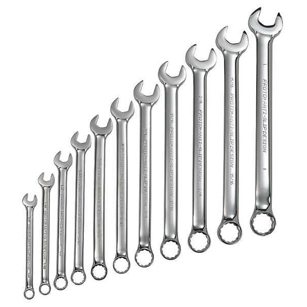 Proto Combination Wrench Set, SAE, 11 pcs. - J1200H11T5