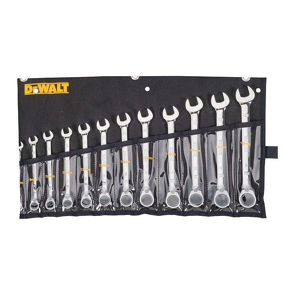 Dewalt Wrench Set, Ratcheting , Metric, 12-Piece - DWMT19230
