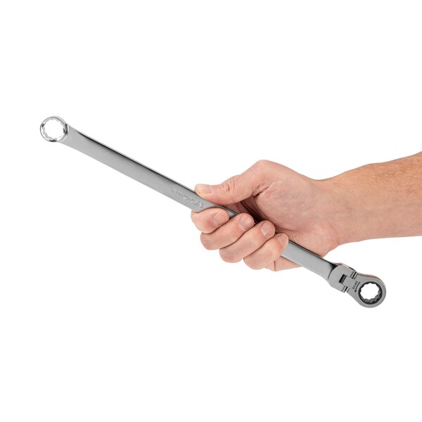 Tekton 16 mm Long Fixed/Flex Head 12-Point Ratcheting Box End Wrench - WRB35416