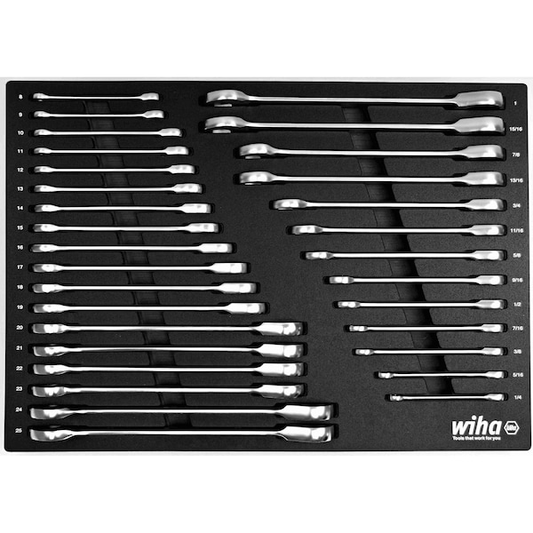 Wiha Ratcheting Wrench Tray 31-Piece Set -SAE - 30392