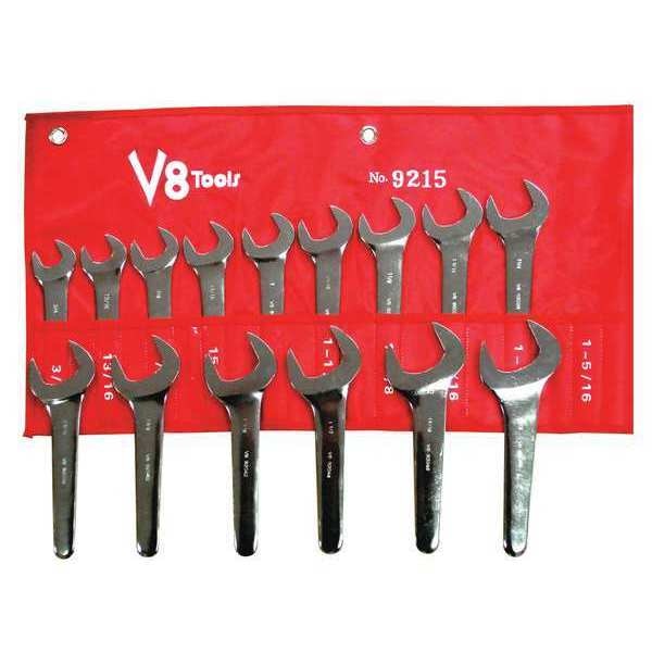 V-8 Tools Service Wrench Set, 3/4" - 1-5/8", 15 pcs. - 9215