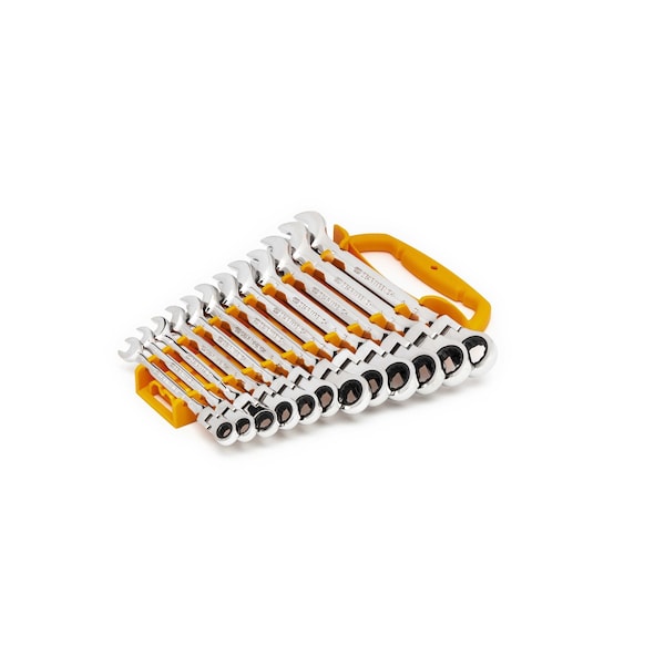 Gearwrench 12 Piece 72-Tooth 12 Point Flex Head Ratcheting Combination Metric Wrench Set - 9901D