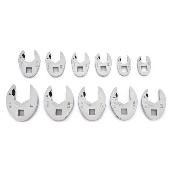 Gearwrench 11 Piece 3/8" Drive Ratcheting Crowfoot SAE Wrench Set - 89118