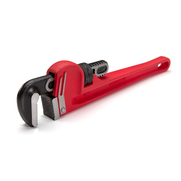 Steelman 14Inch HeavyDuty Cast Iron Straight Handle Pipe Wrench - 60882