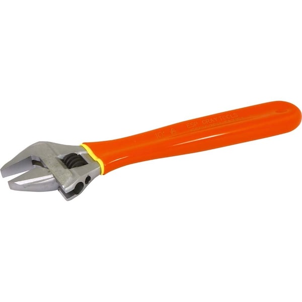 Gray Tools 10" Heavy Duty Adjustable Wrench, 1000V Insulated - 65310A-I