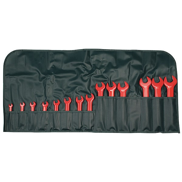 Wiha Ins Open End Wrench Set, 5/16-1-1/8, 14 Pc - 20190