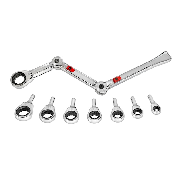 Exo-Fit Metric ratcheting wrench set, 9 pcs - 38105