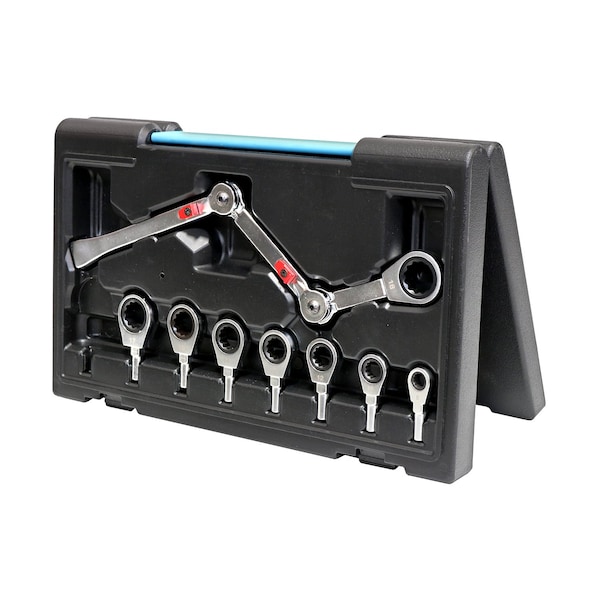 Exo-Fit Metric ratcheting wrench set, 9 pcs - 38105